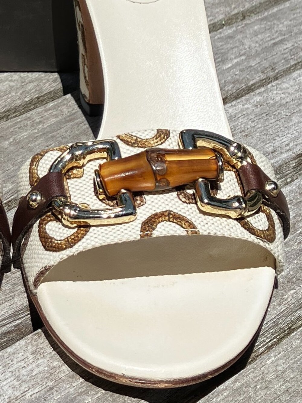 💯Authentic GUCCI Horsebit and Bamboo Slides - Size 6.5B - Picture 5 of 12